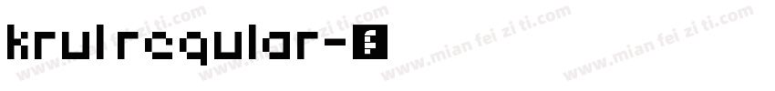 krul regular字体转换